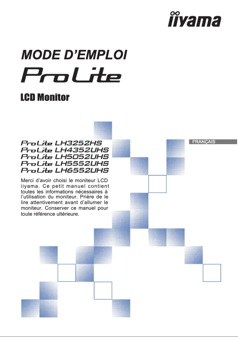 Page n°1 - Mode d'emploi Iiyama ProLite LH5552UHS