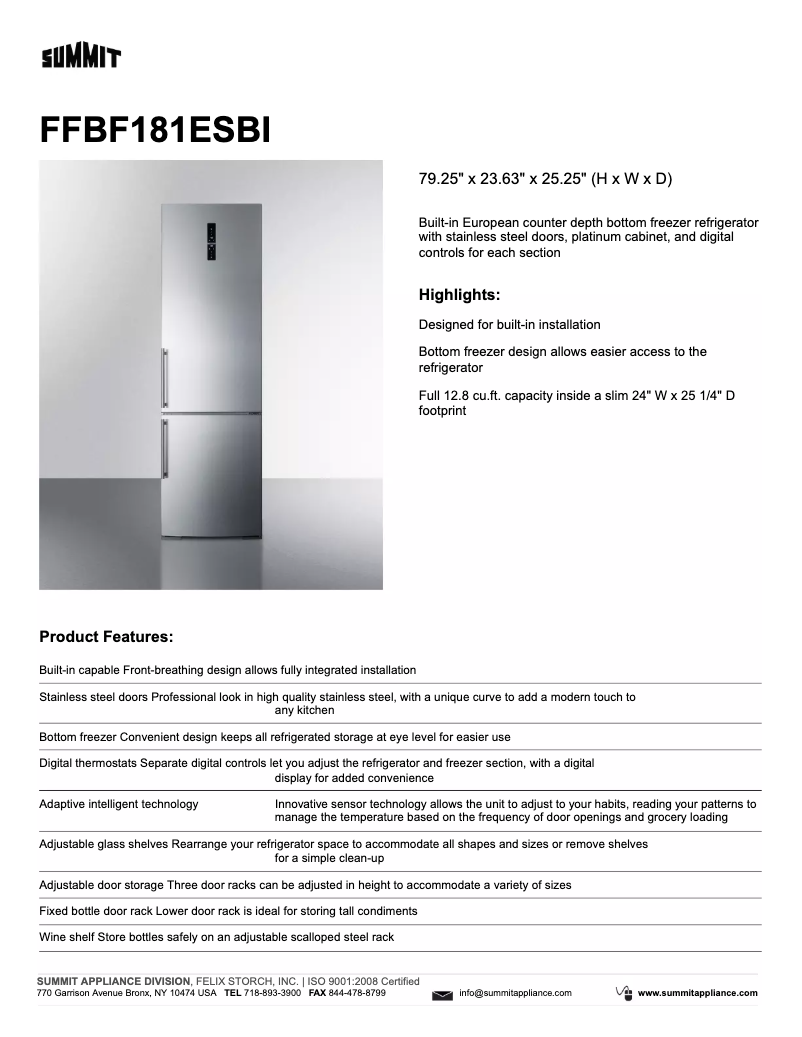 Image de la première page du manuel de l'appareil FFBF181