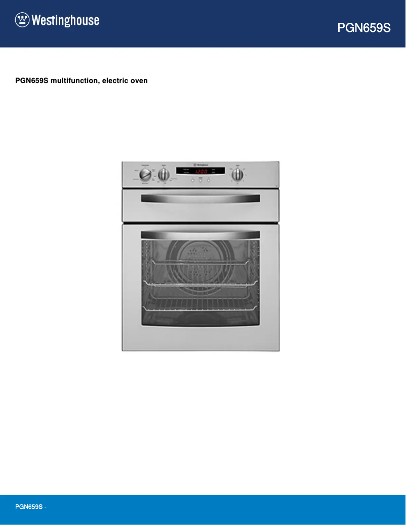 Page n°1 - Fiche technique Westinghouse PGN659S