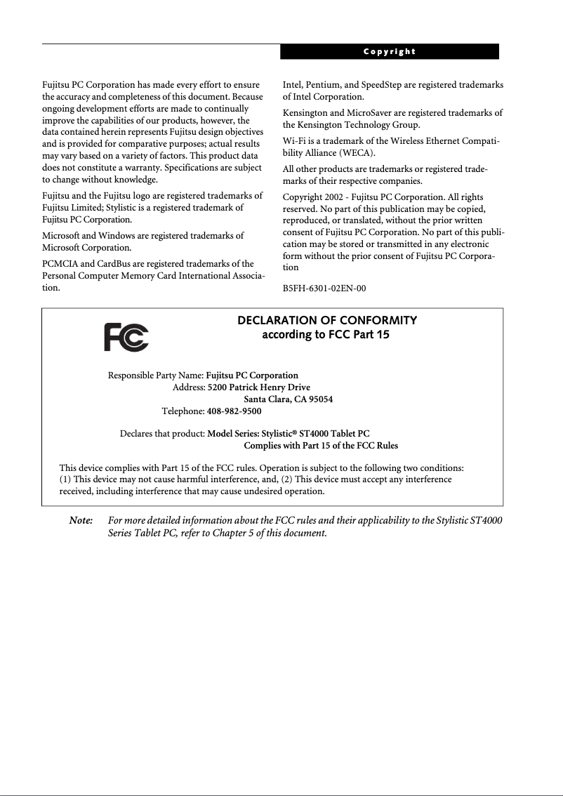 Page n°1 - Manuel utilisateur Fujitsu Stylistic ST4110