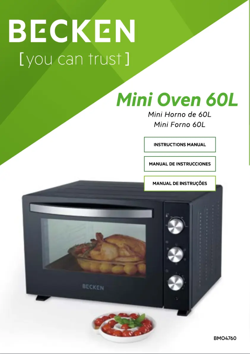 Page 1 de la notice Manuel utilisateur Becken BMO4760