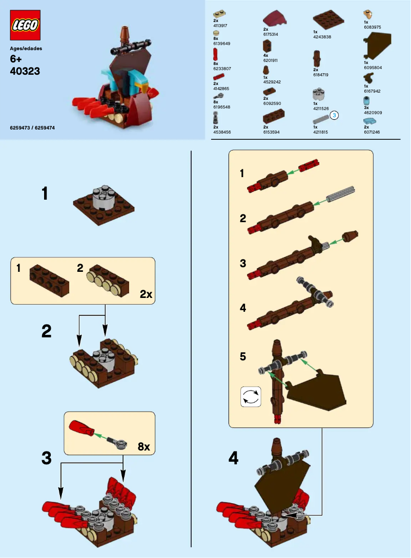 Page 1 de la notice Manuel utilisateur Lego MMB Viking Ship 40323