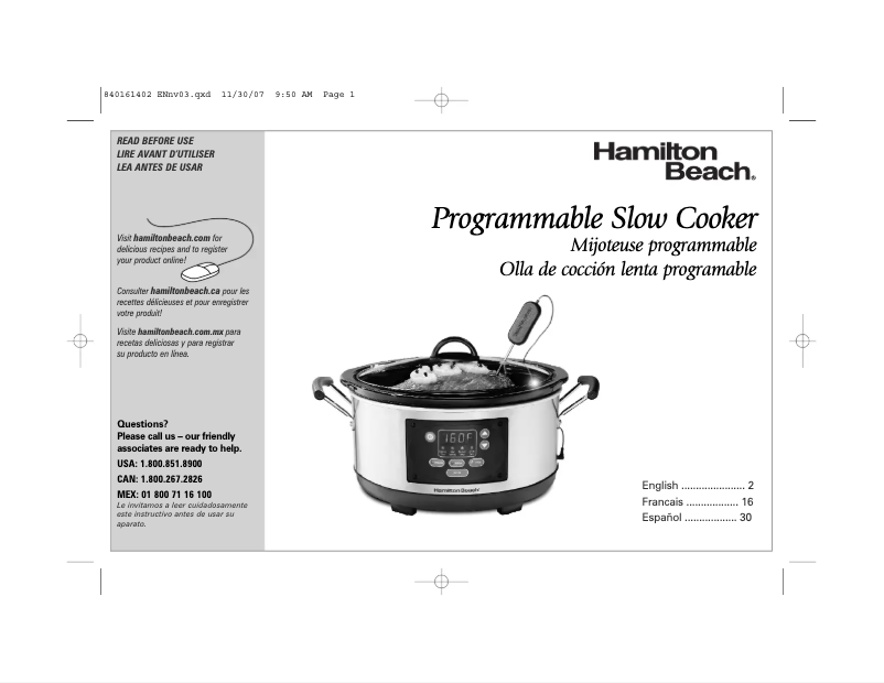 Image de la première page du manuel de l'appareil Set 'n Forget 33956