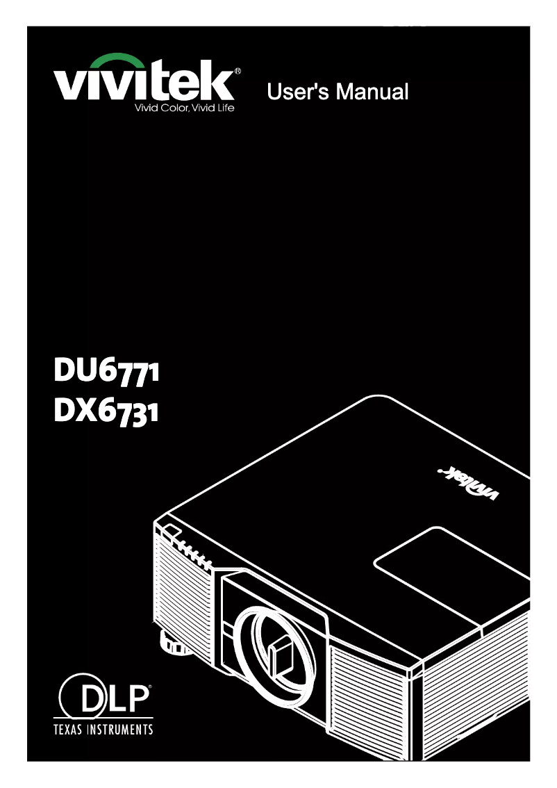 Page 1 de la notice Manuel utilisateur Vivitek DX6731