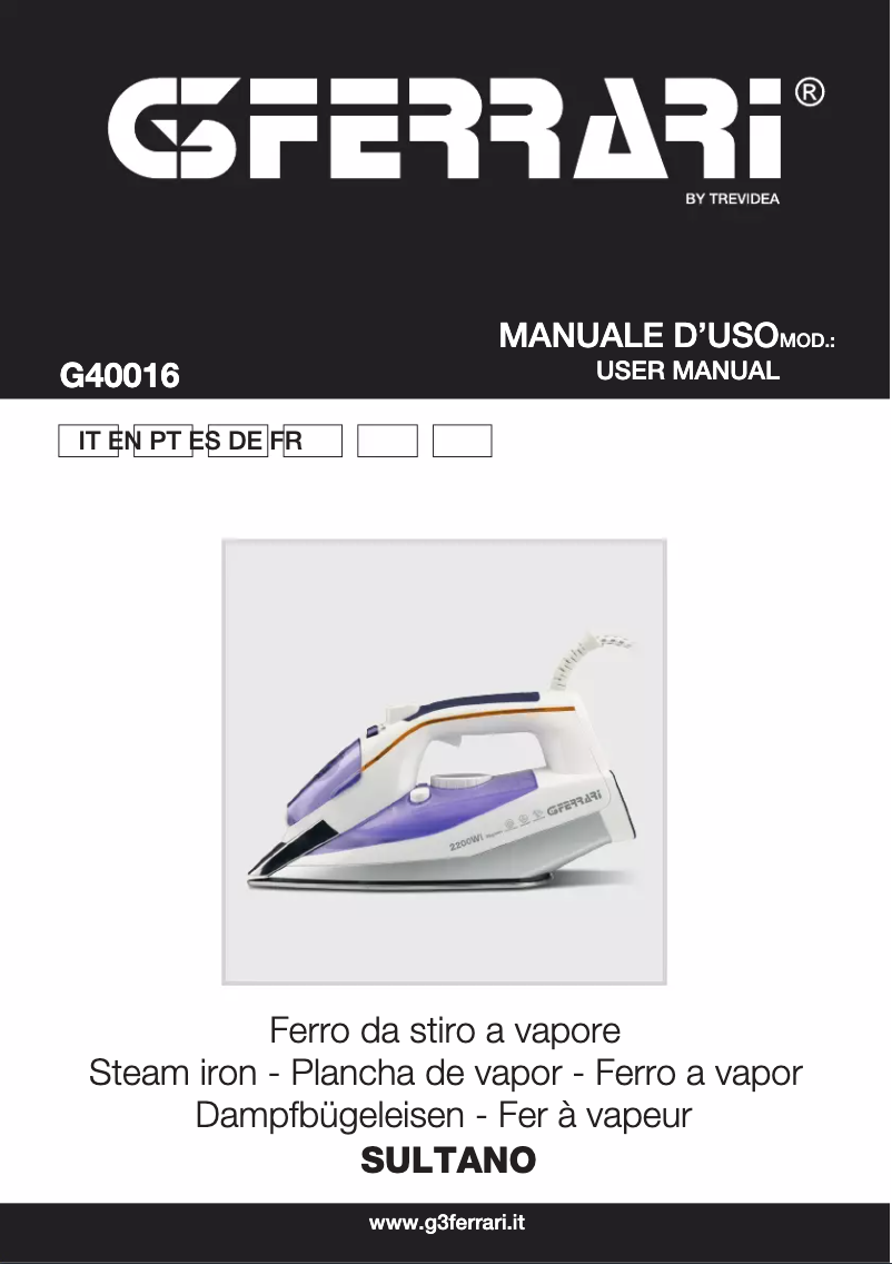 Page n°1 - Manuel utilisateur G3 Ferrari Sultano G40016