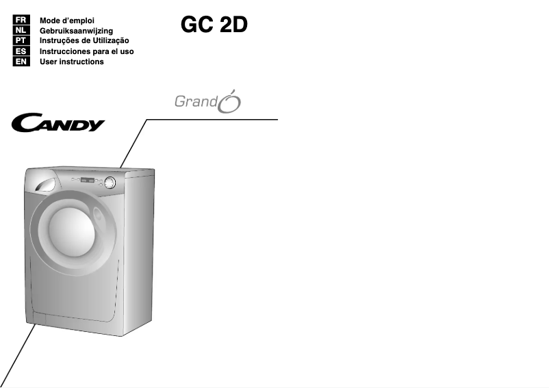 Page 1 de la notice Manuel utilisateur Candy GC 12102 D2