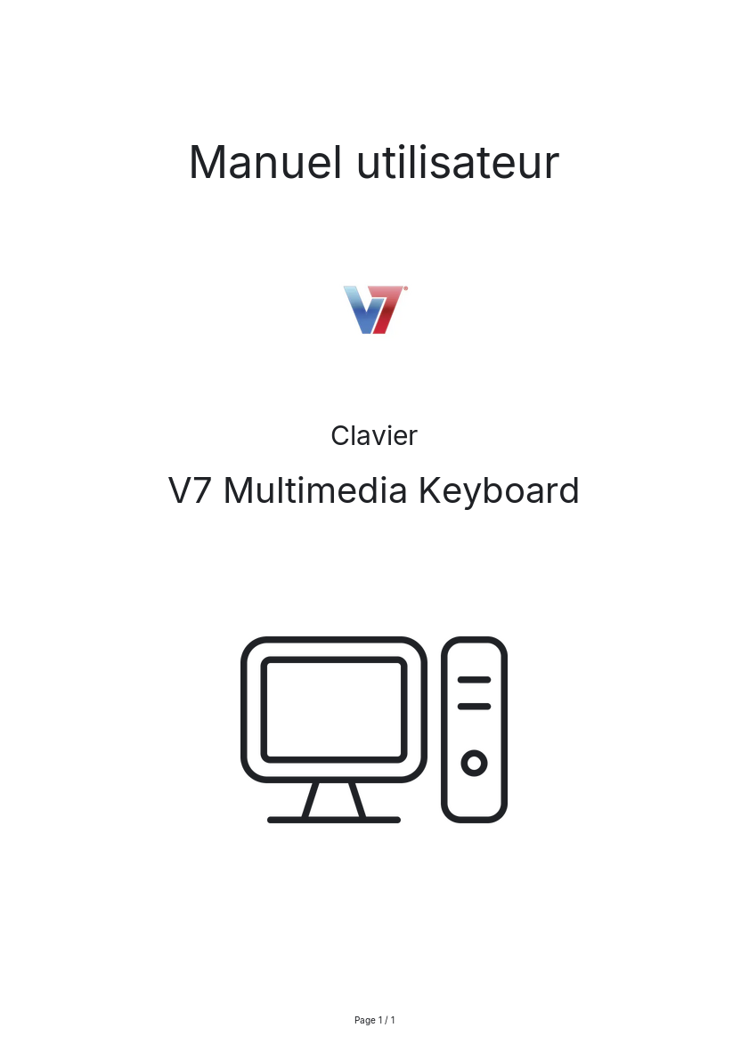 Image de la première page du manuel de l'appareil Multimedia Keyboard
