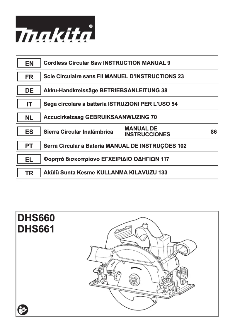 Page 1 de la notice Manuel utilisateur Makita DHS661
