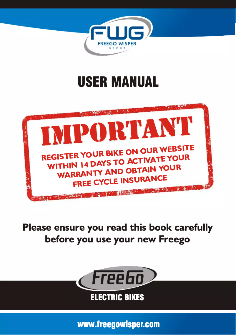 Page n°1 - Manuel utilisateur FreeGo The All New Eagle