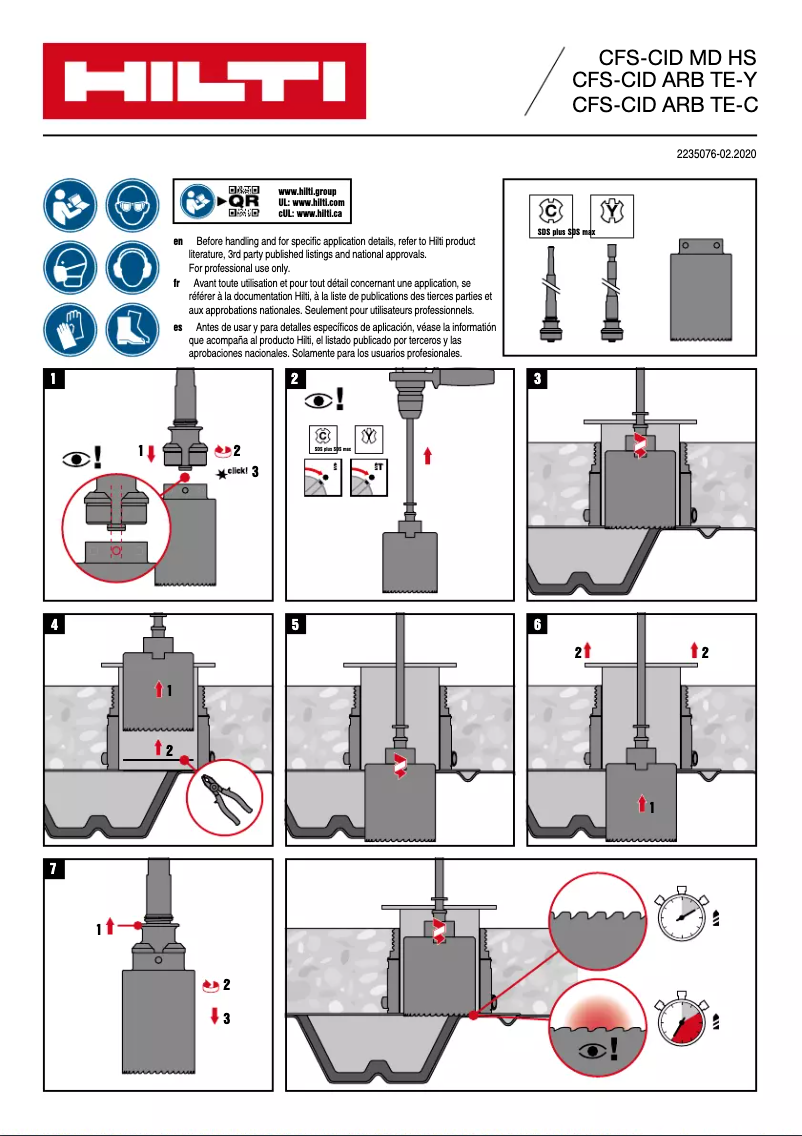 Página 1 del manual Manual de usuario Hilti CFS-CID MD P
