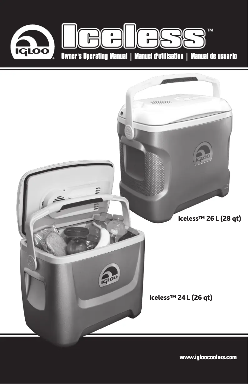 Page 1 de la notice Manuel utilisateur Igloo Iceless 24