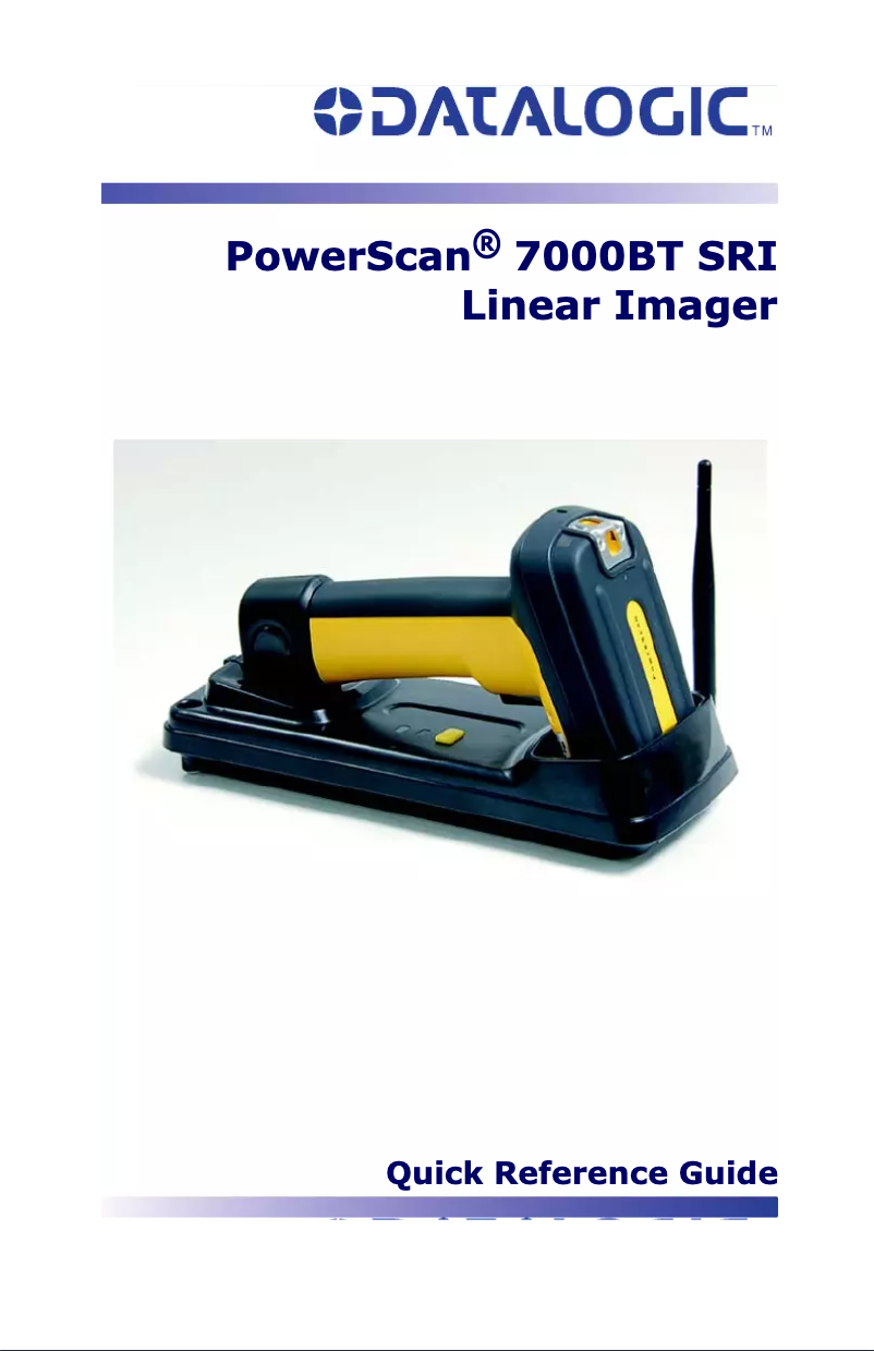 Image de la première page du manuel de l'appareil PowerScan 7000BT SRI