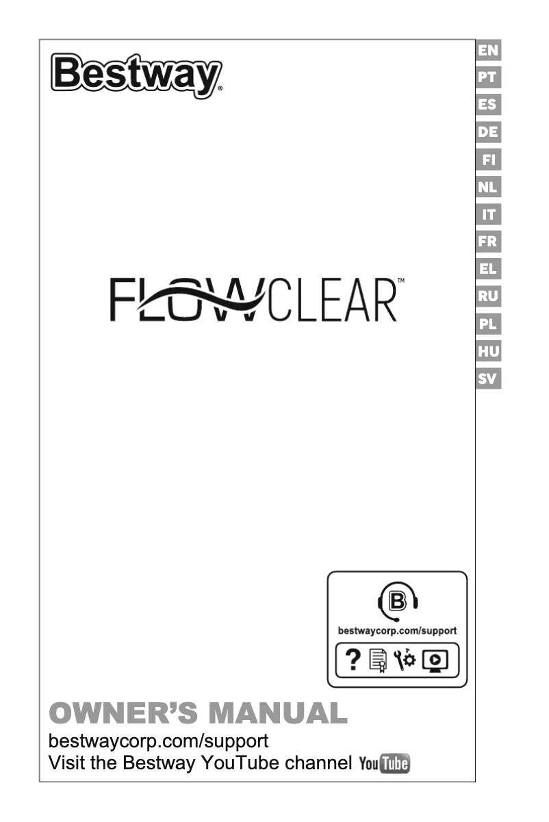 Image de la première page du manuel de l'appareil Flowclear 58462