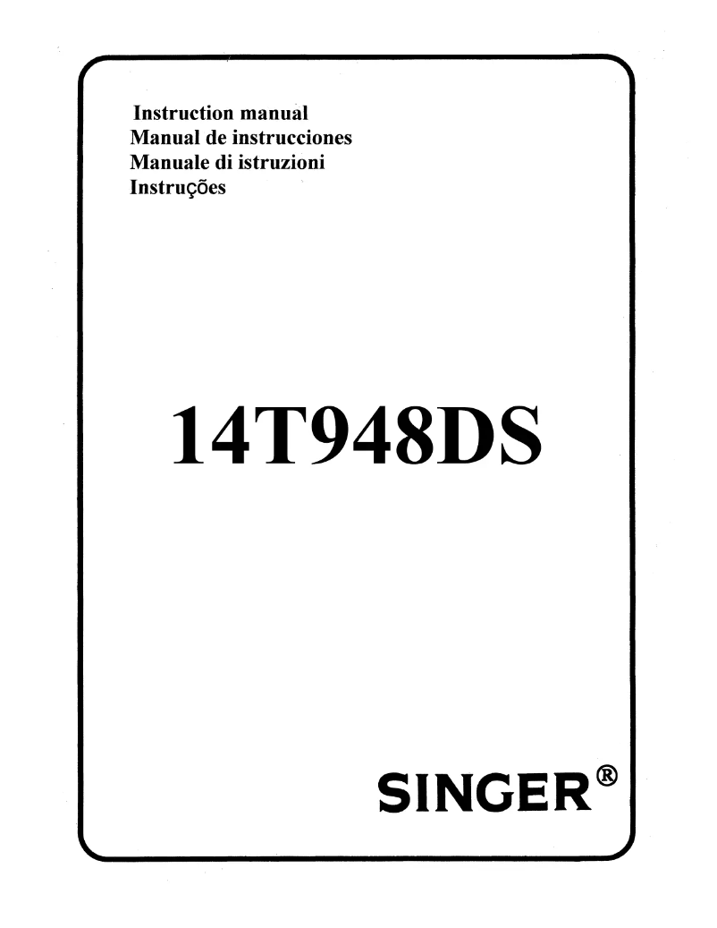 Page 1 de la notice Manuel utilisateur Singer 14T948DS
