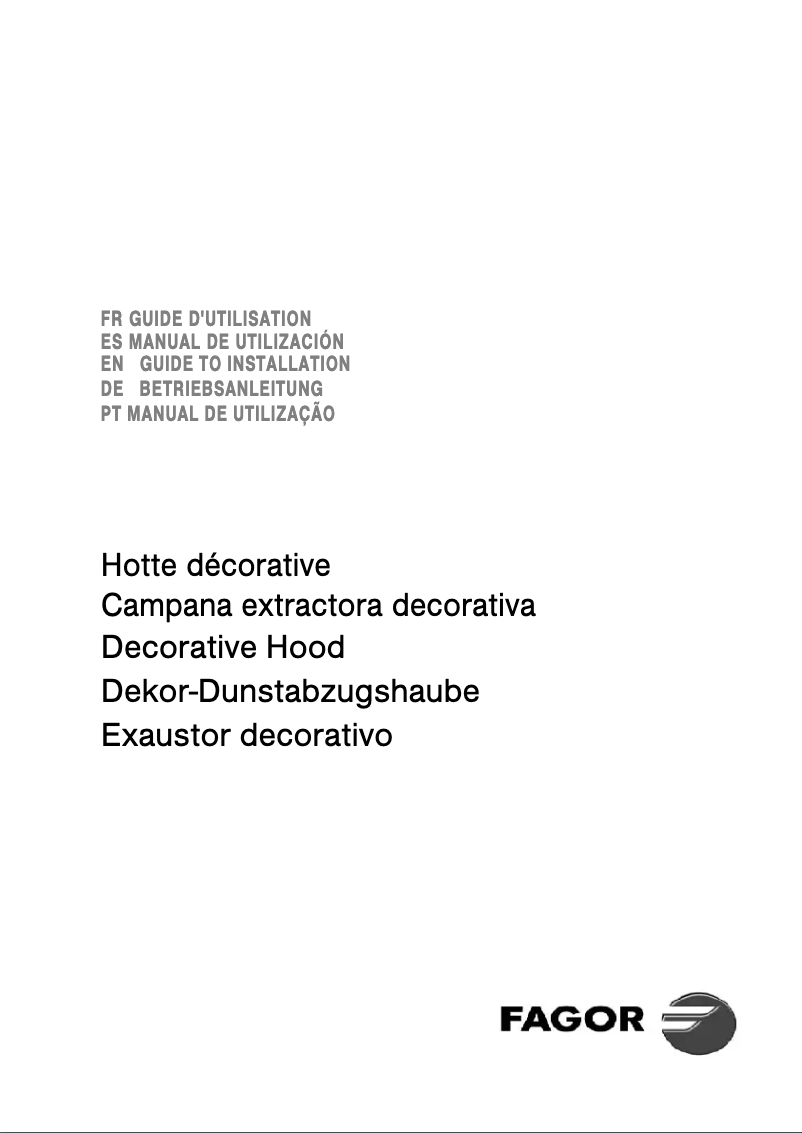 Page 1 de la notice Manuel utilisateur Fagor CFB-70AX