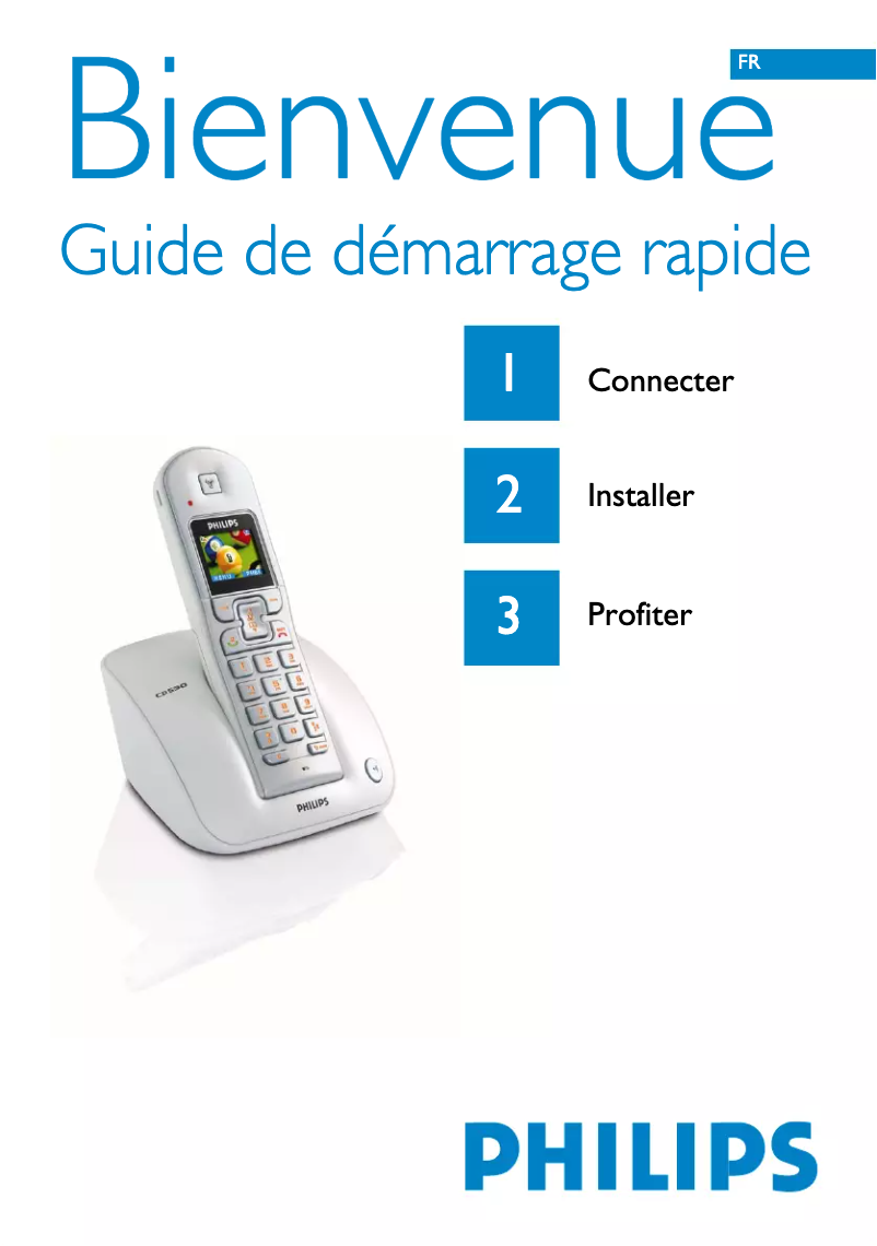 Page 1 of the manual Quick Start Guide Philips Dect 111