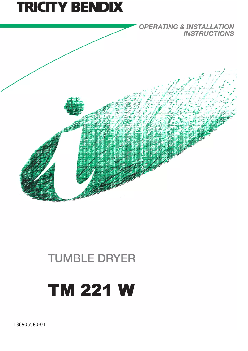 Page n°1 - Manuel utilisateur Tricity Bendix TM 221 W