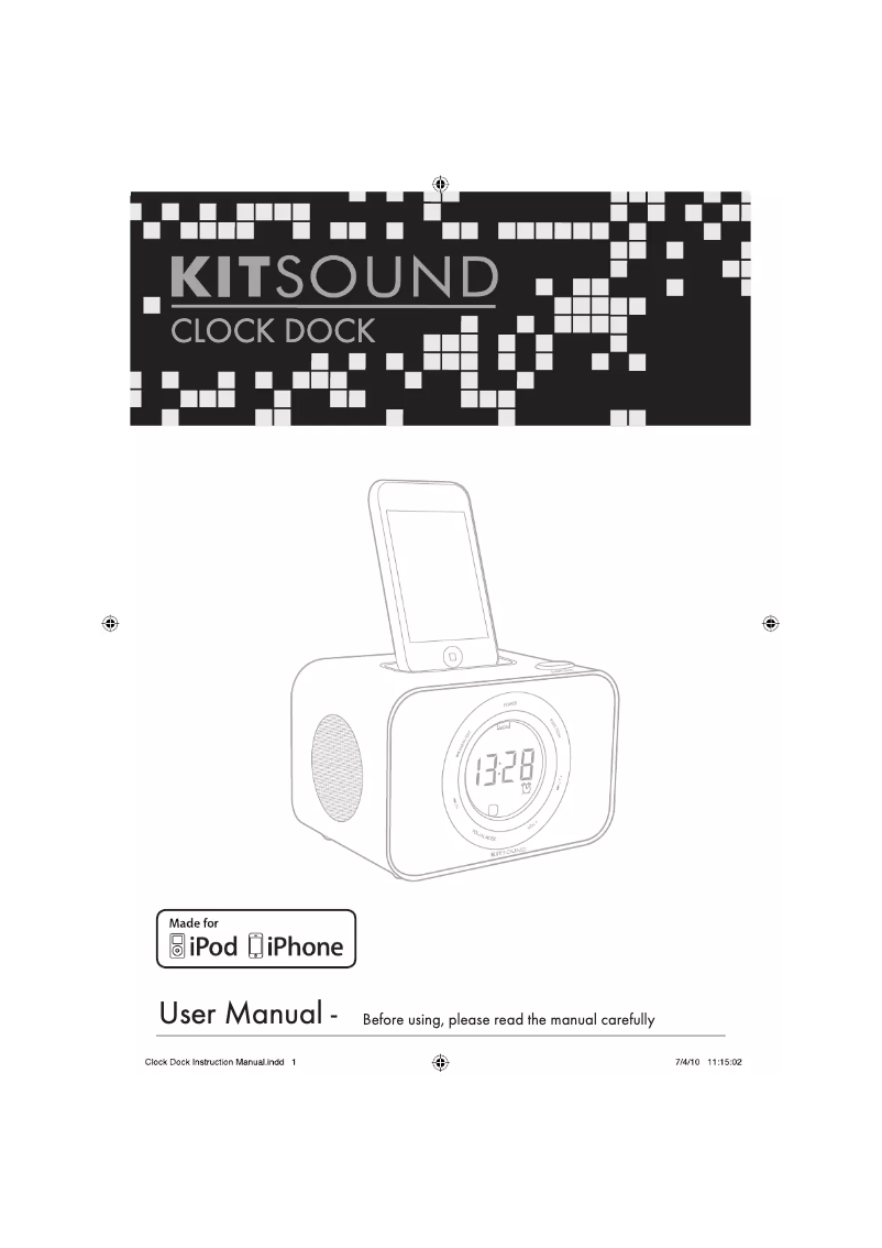 Page n°1 - Manuel utilisateur KitSound Clock Dock