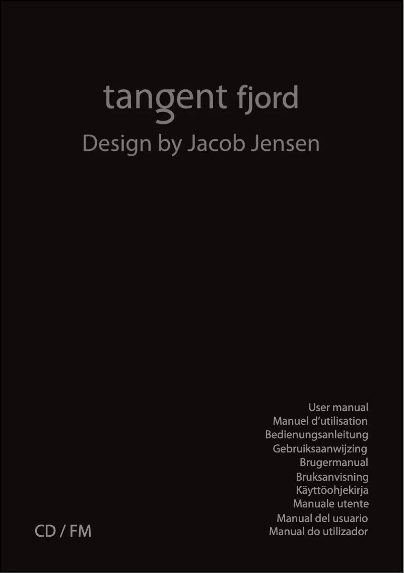 Page 1 de la notice Manuel utilisateur Tangent Fjord CD/FM