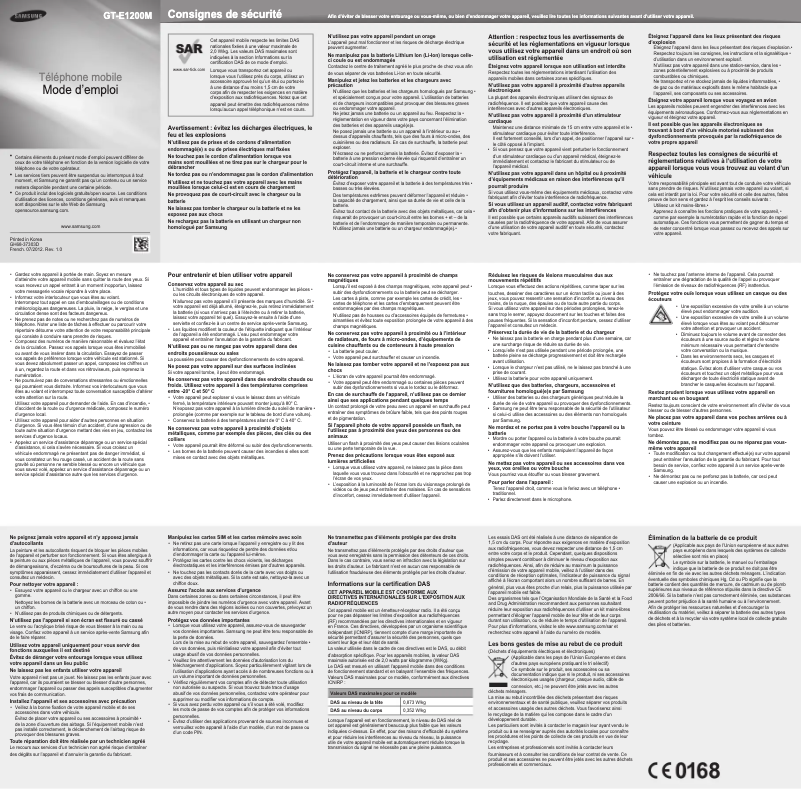 Page n°1 - Manuel utilisateur Samsung Keystone 2