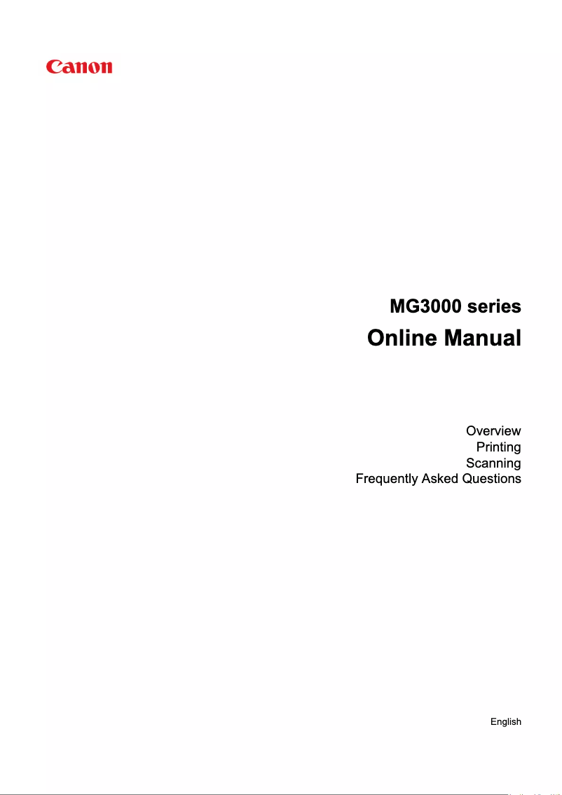 Page 1 de la notice Manuel utilisateur Canon Pixma MG3052