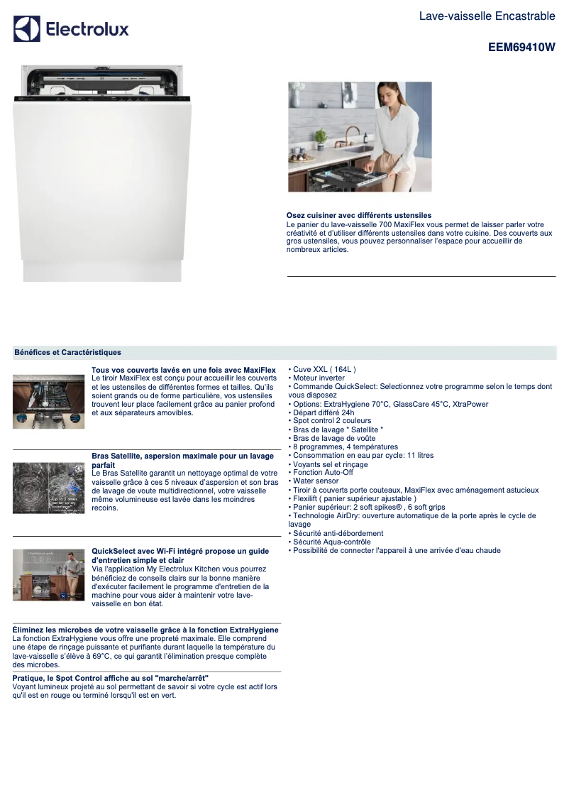 Page n°1 - Fiche technique Electrolux EEM69410W