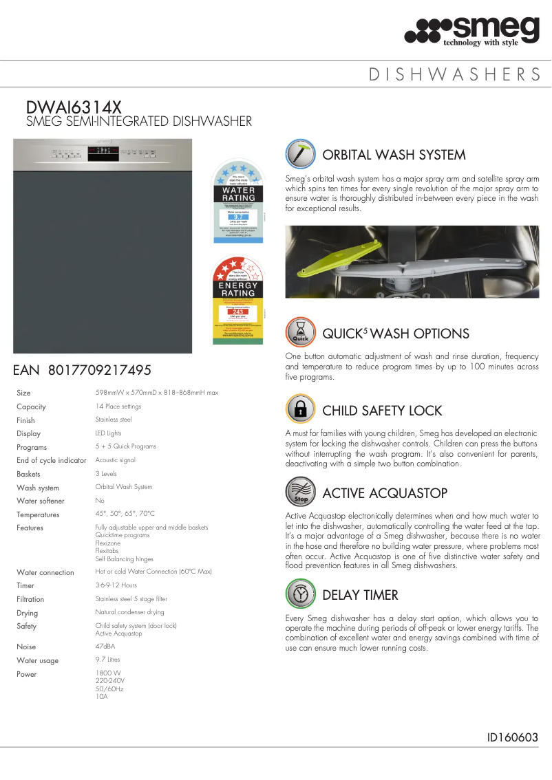 Image de la première page du manuel de l'appareil DWAI6314X