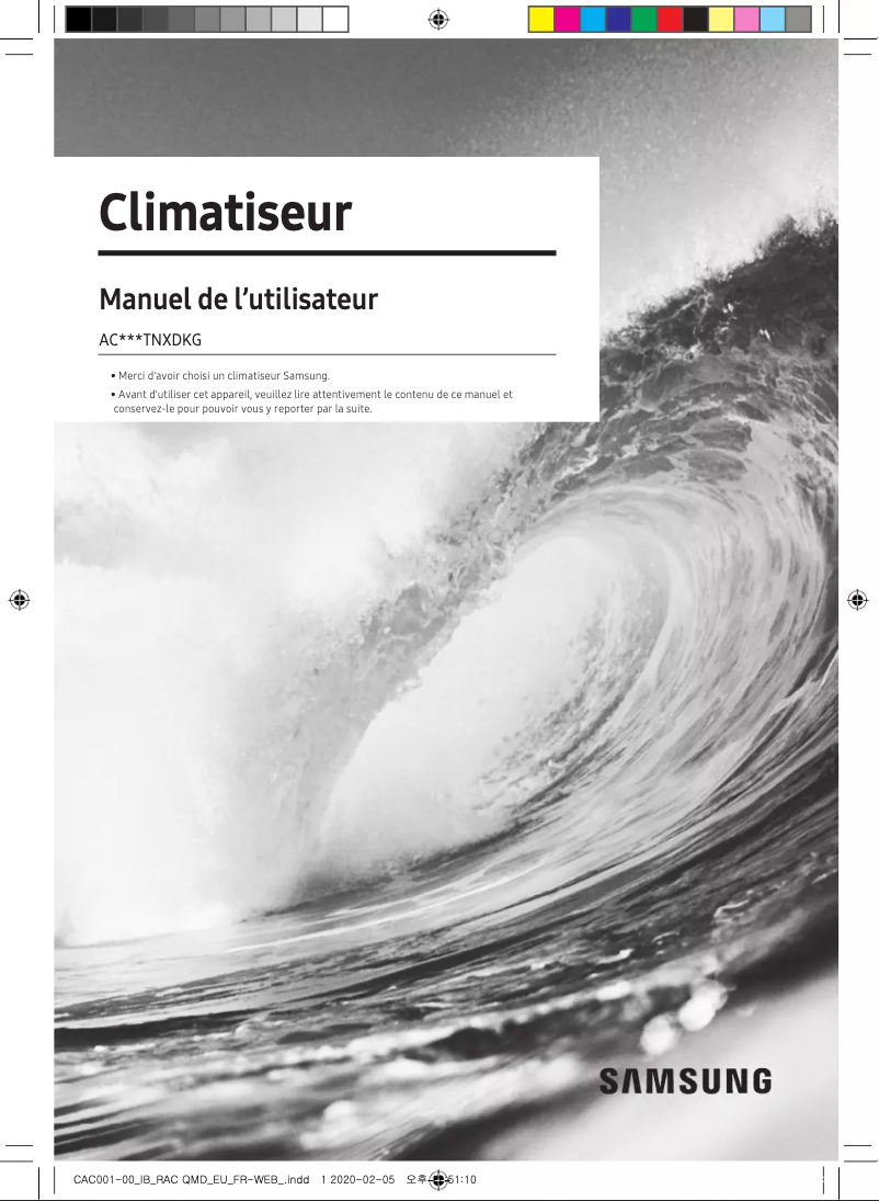 Image de la première page du manuel de l'appareil AC052TNXDKG