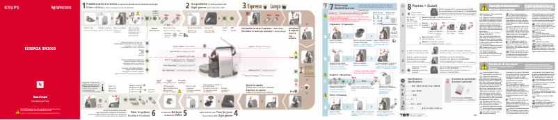 Page n°1 - Manuel utilisateur Krups Nespresso Essenza XN2003