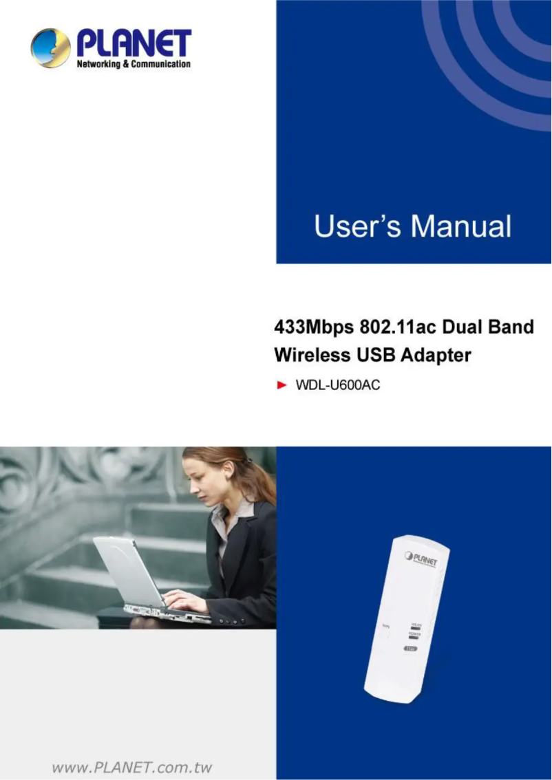 Page n°1 - Manuel utilisateur Planet WDL-U600AC