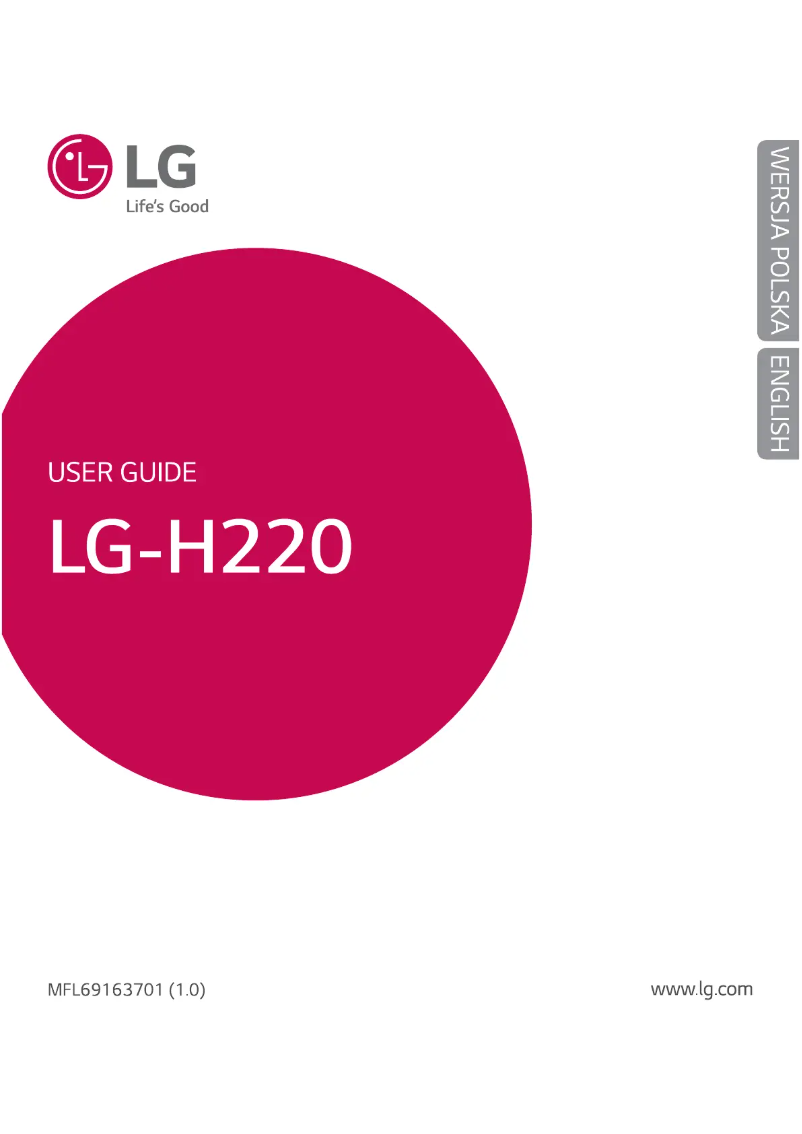 Page n°1 - Manuel utilisateur LG Joy H220