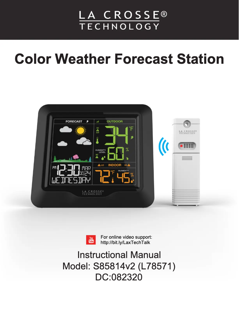 Página 1 del manual Manual de usuario La Crosse Technology S85814V2