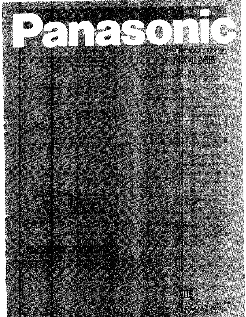 Página 1 del manual Manual de usuario Panasonic NV-L25B