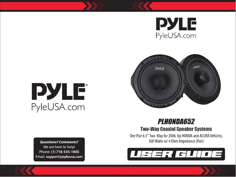Página 1 del manual Manual de usuario Pyle PLHONDA652
