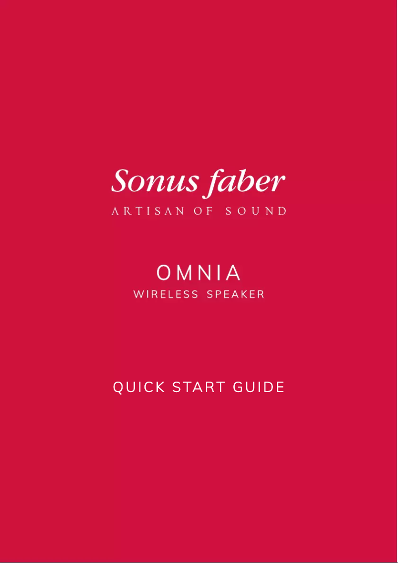 Page n°1 - Manuel utilisateur Sonus Faber Omnia