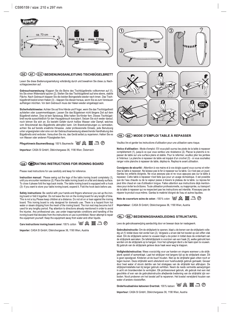 Image de la première page du manuel de l'appareil CS95159