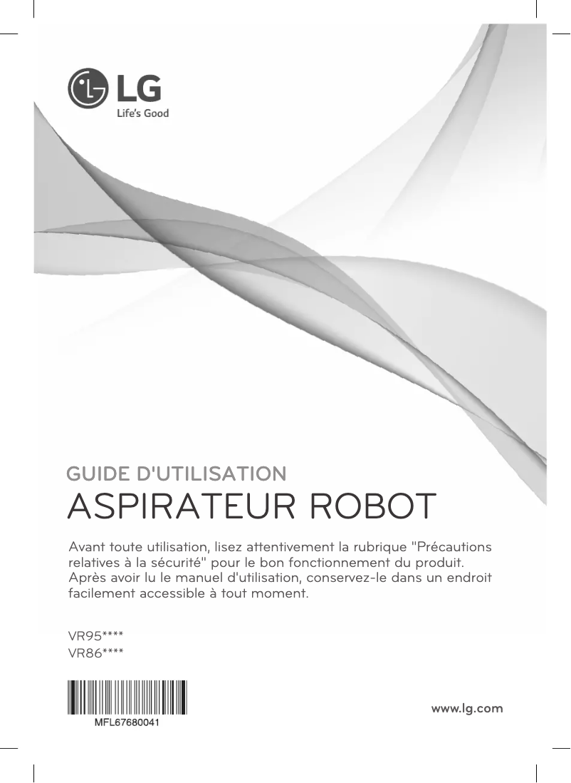 Page 1 de la notice Manuel utilisateur LG VR8600RB