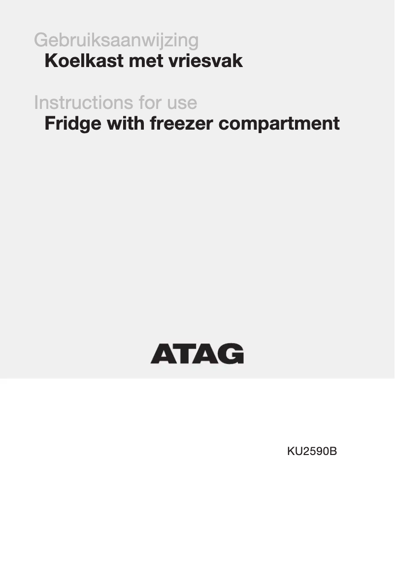 Image de la première page du manuel de l'appareil KU2590B