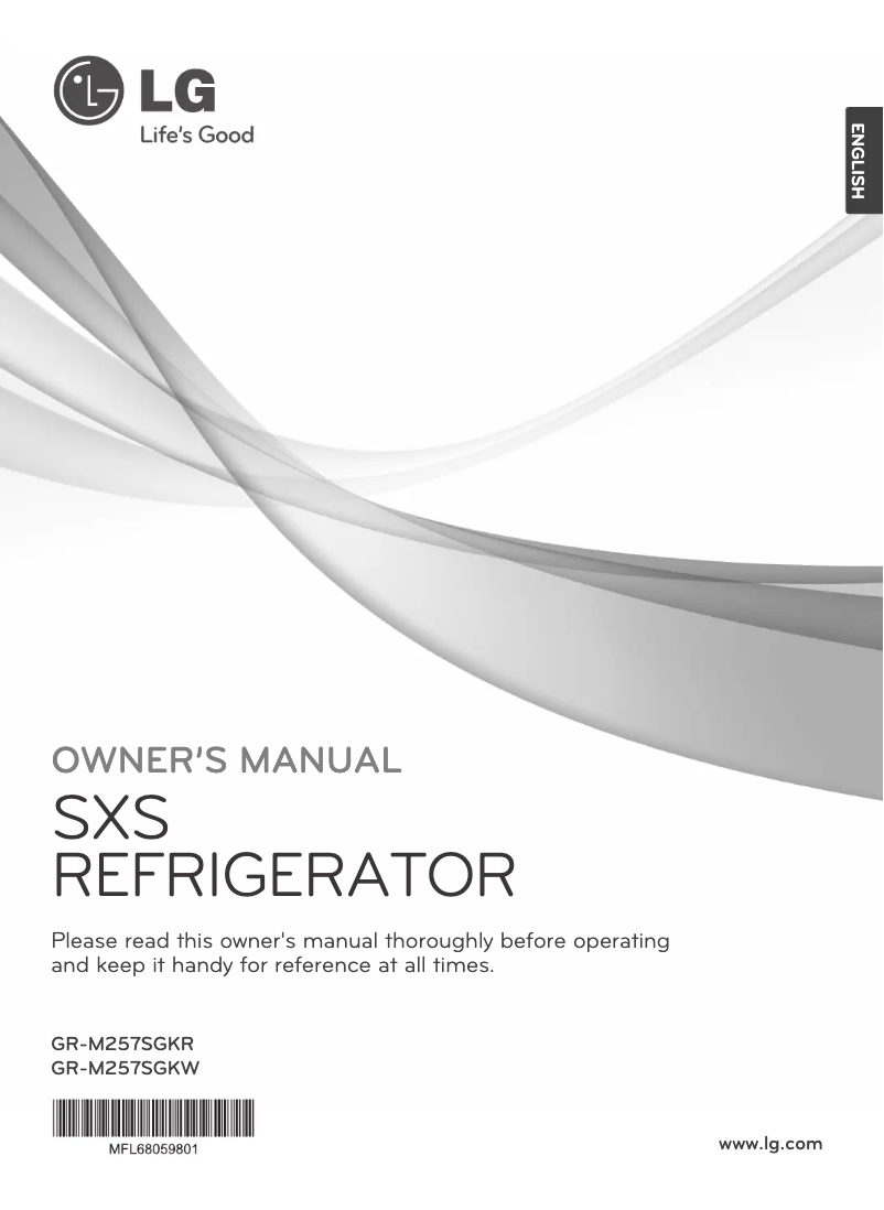 Image de la première page du manuel de l'appareil GR-M257SGKW