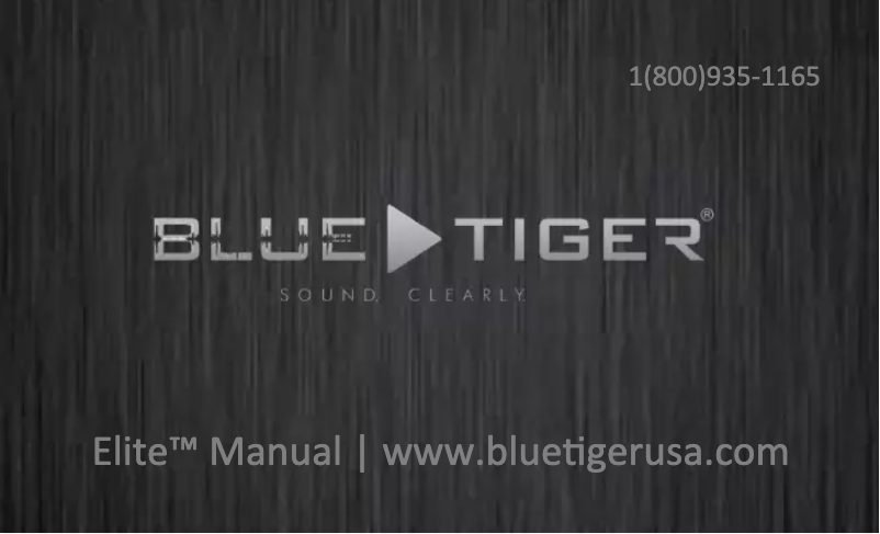 Page 1 de la notice Manuel utilisateur Blue Tiger Elite