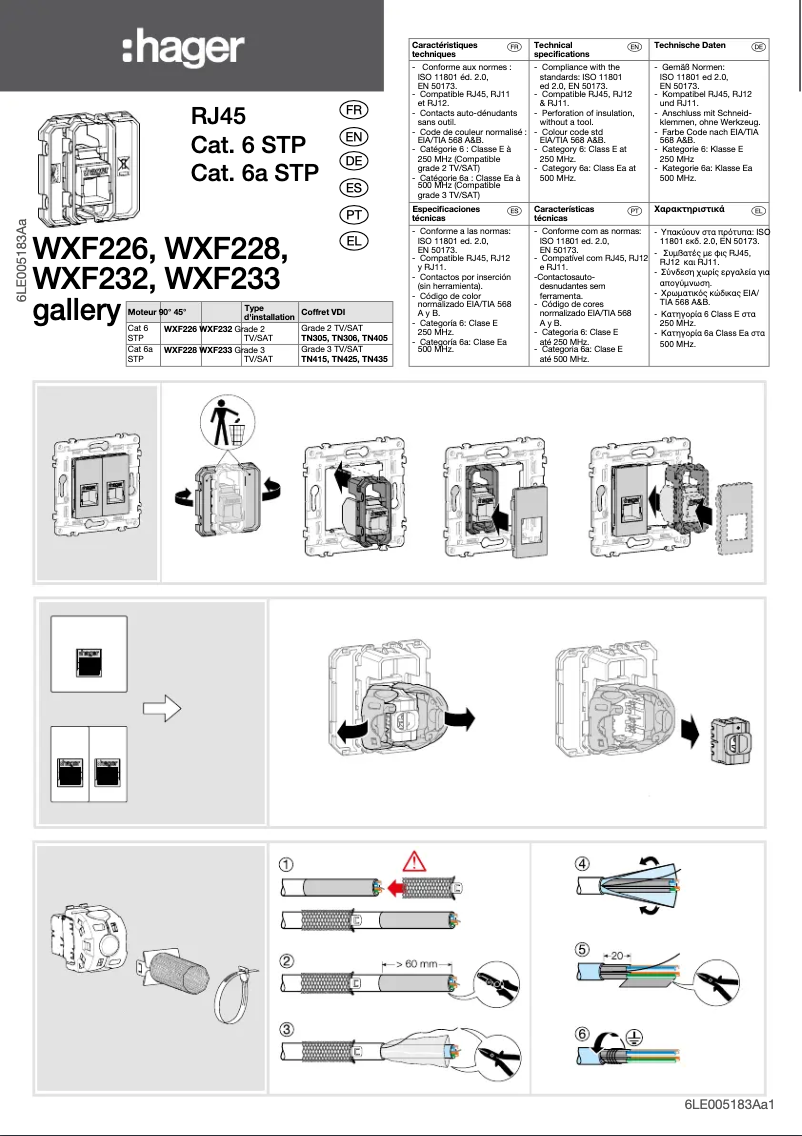 Page n°1 - Manuel utilisateur Hager WXF228