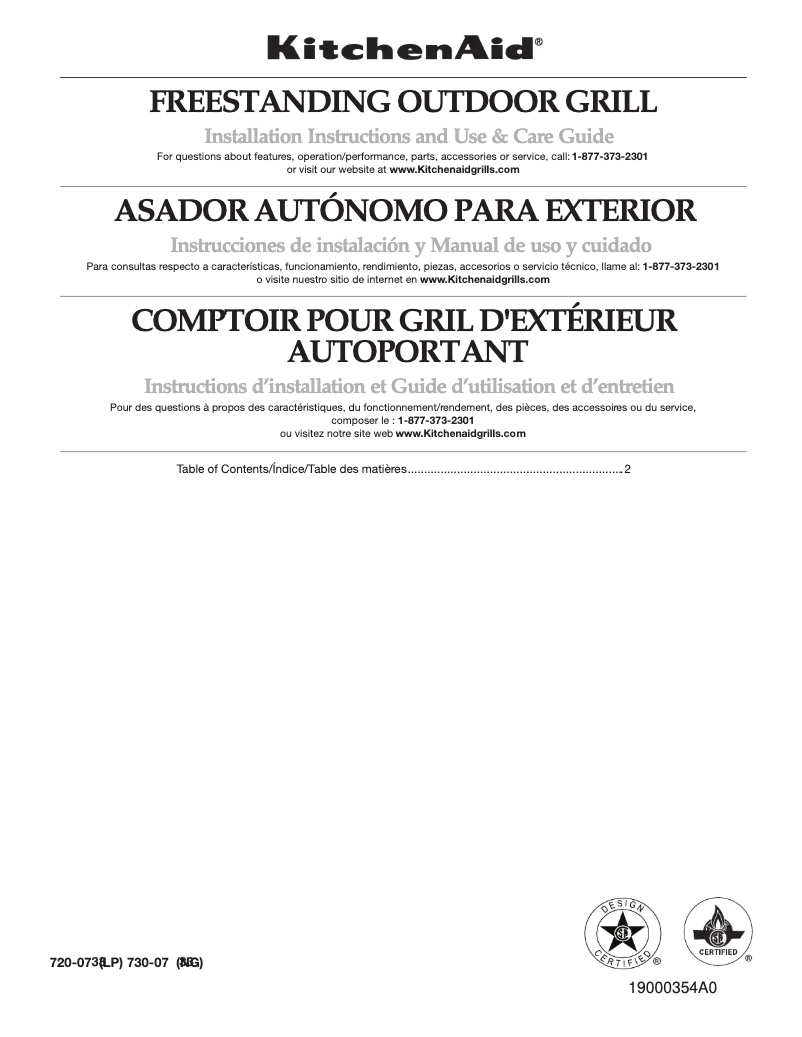 Image de la première page du manuel de l'appareil 730-0733