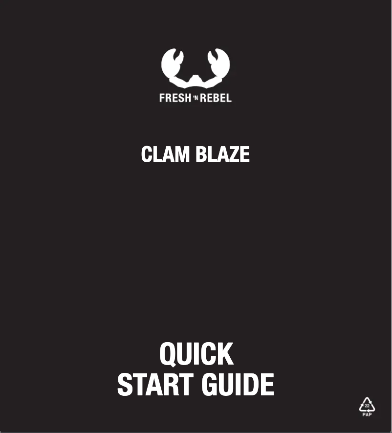 Page 1 de la notice Manuel utilisateur Fresh 'n Rebel Clam Blaze