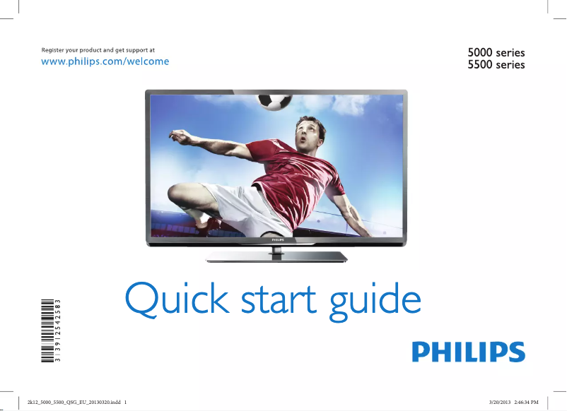 Page n°1 - Guide de démarrage rapide Philips 46PFL5527T