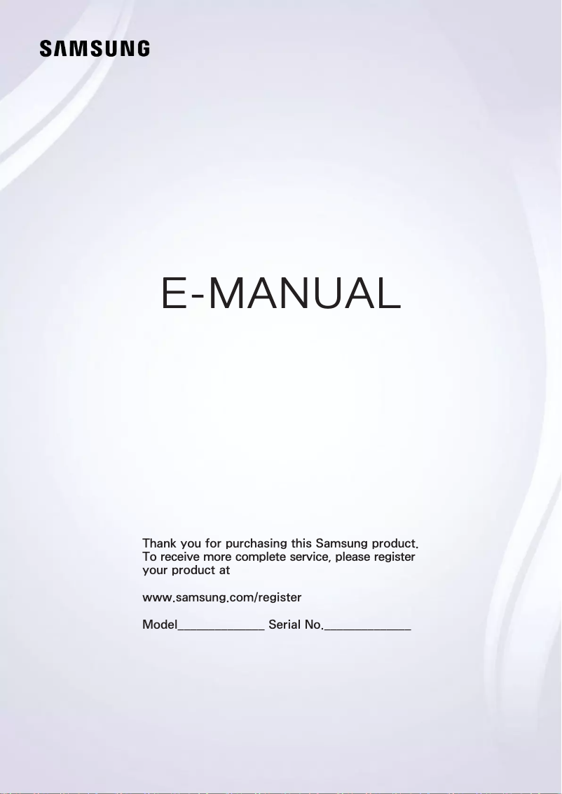 Page 1 de la notice Manuel utilisateur Samsung UE55JS8500L