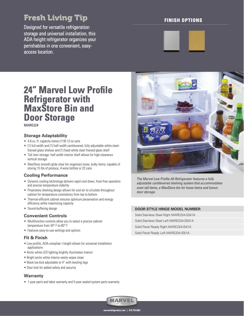 Página 1 del manual Guía de instalación Marvel MARE224IS41A