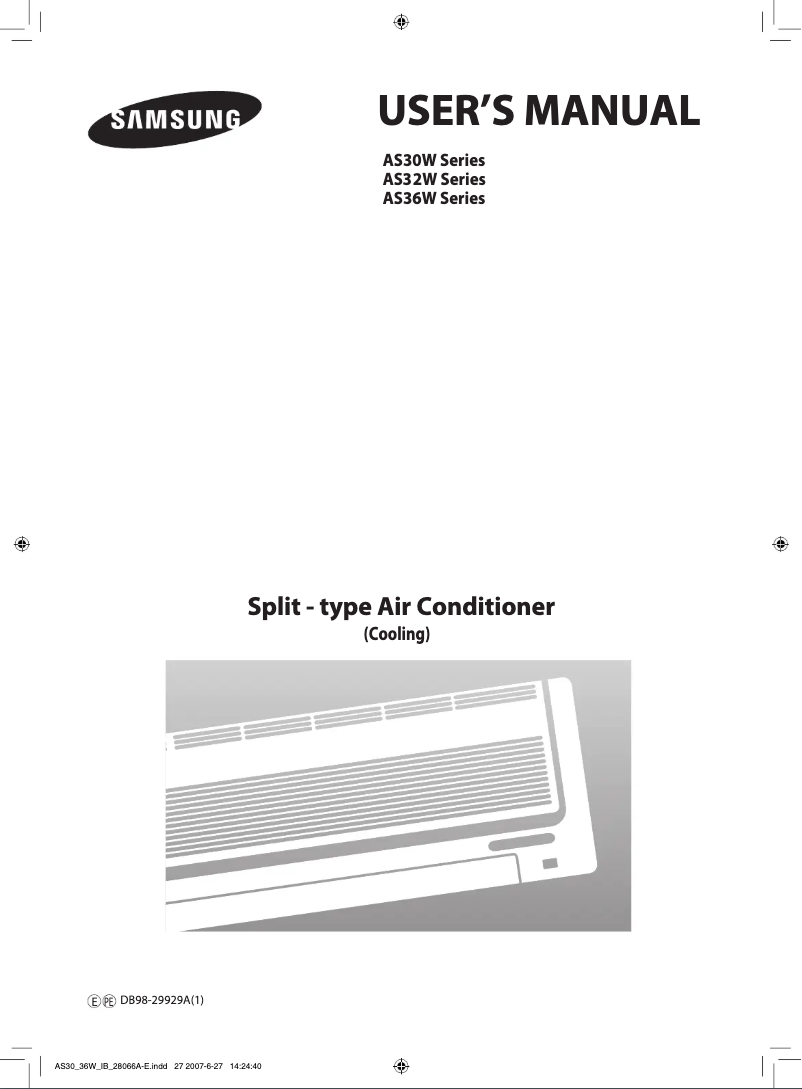 Page 1 de la notice Manuel utilisateur Samsung AS32WCX