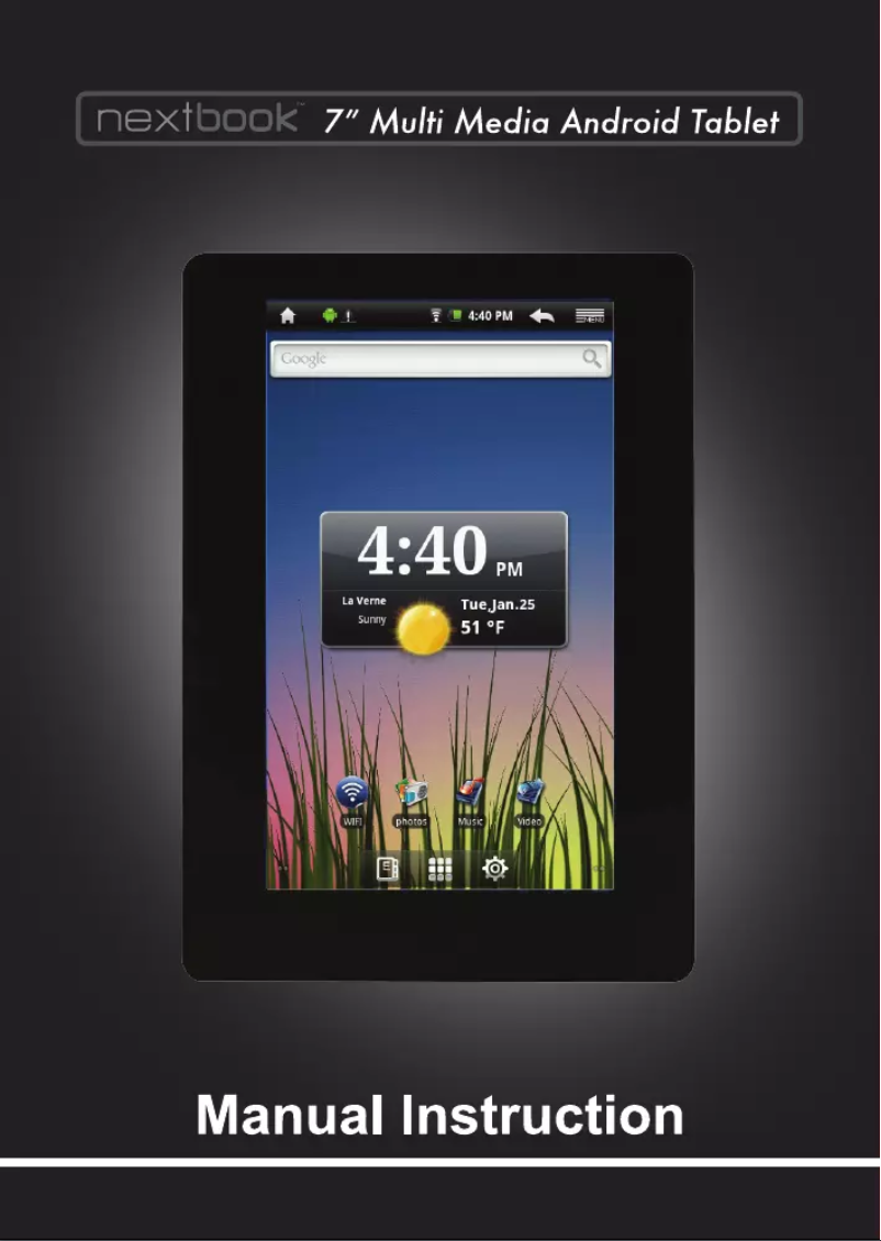 Page n°1 - Manuel utilisateur Nextbook Next6