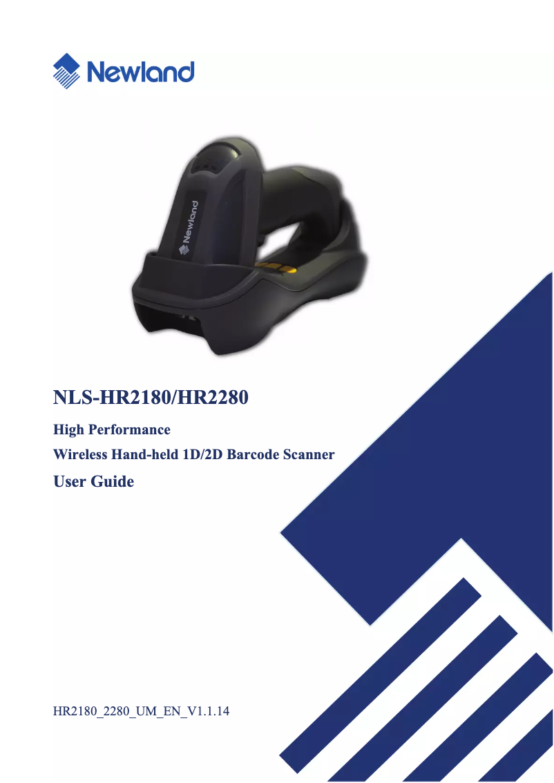 Page 1 de la notice Manuel utilisateur Newland HR2180