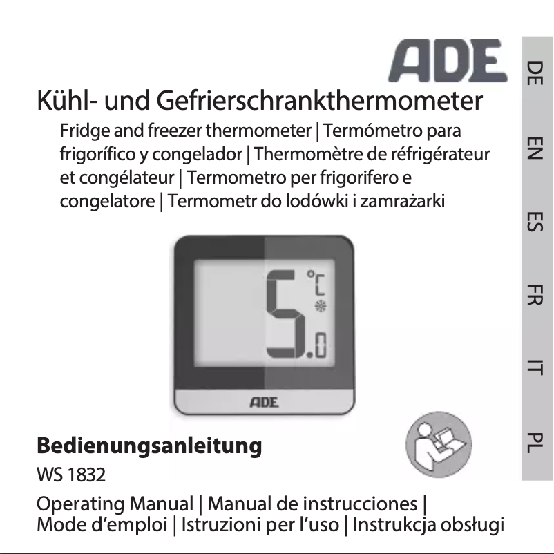 Page 1 de la notice Manuel utilisateur ADE WS 1832